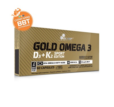 Gold Omega 3 / Vitamin D3 + K2 - 60 viên - Nguồn Cá Nước Lạnh Siêu Sạch